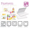 Better Office Products Happy Birthday W/Envs, 4in. x 6in. Fun & Chic Hand Drawn Designs, for All Ages, Blank Inside, 99PK 64532